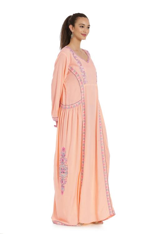 Designer Kaftan With Thread Work Maxi Dress