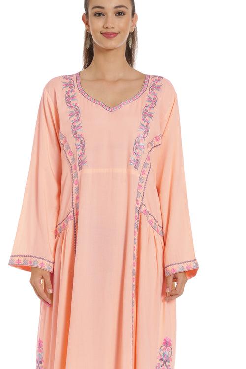 Designer Kaftan With Thread Work Maxi Dress