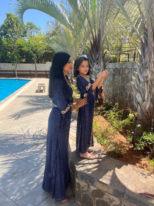Designer Mother & Daughter Matching Set Kaftan Dress