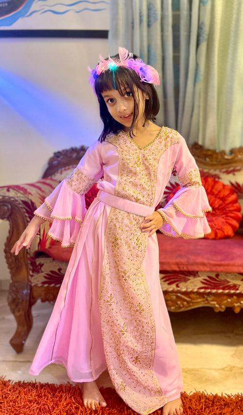 Hand Embroidered Designer Partwear Dress For Children