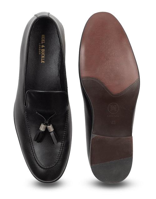 Heel & Buckle London Classic Black Tassel Loafer