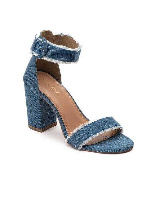 Heel & Buckle London Denim Block Heels