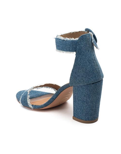 Heel & Buckle London Denim Block Heels