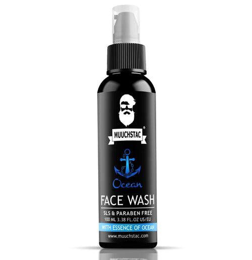 Muuchstac Ocean Face Wash for Men | Fight Acne & Pimples, Brighten Skin, Clears Dirt, Oil Control, Refreshing Feel - Multi-Action Formula | 100 ml