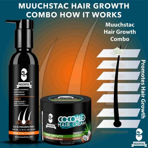 Muuchstac Cocoalo Hair Cream + Herbal Shampoo with Inbuilt Conditioner