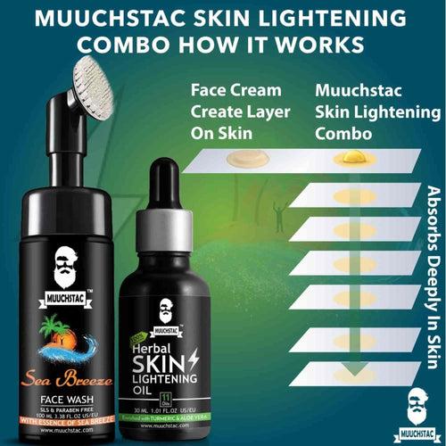Muuchstac Herbal Skin Lightening Oil + Sea Breeze Foam Face Wash