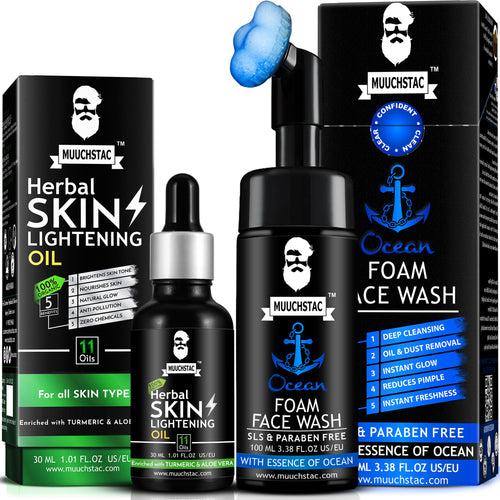 Muuchstac Skin lightening oil +  Muuchstac Ocean Foam Face wash