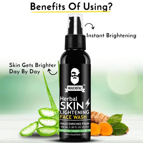Muuchstac Herbal Skin Lightening Haldi Face Wash For Men