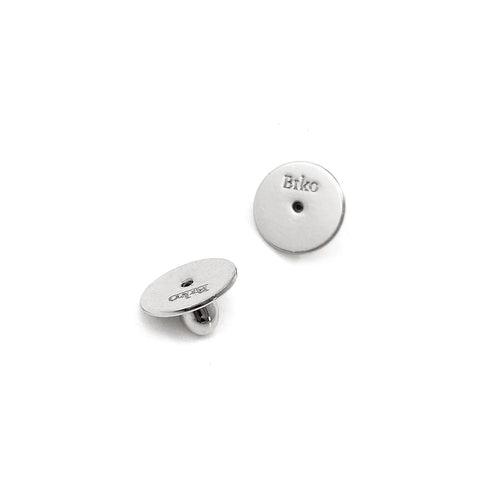 Chunky Rhodium Silver Galina Studs