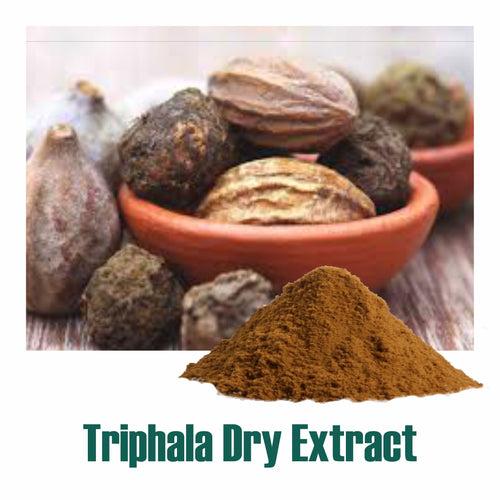 Triphala (Amla + Haritaki + Bibhitak) dry Extract - 40% Tannins by Titration