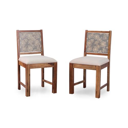 Charles Sheesham Wood 6 Seater Dining Set with Hand Painting