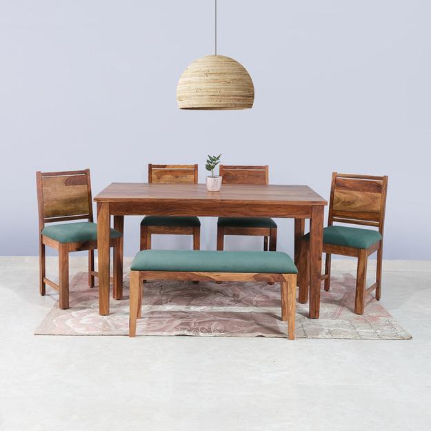 Charles Sheesham Wood 6 Seater Dining Set