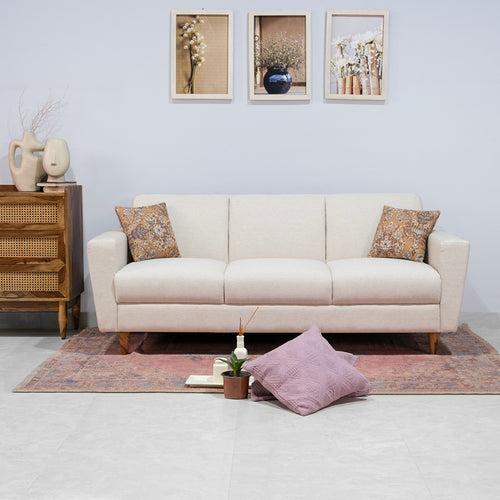 William 3 Seater Sofa in Linen Blend Fabric