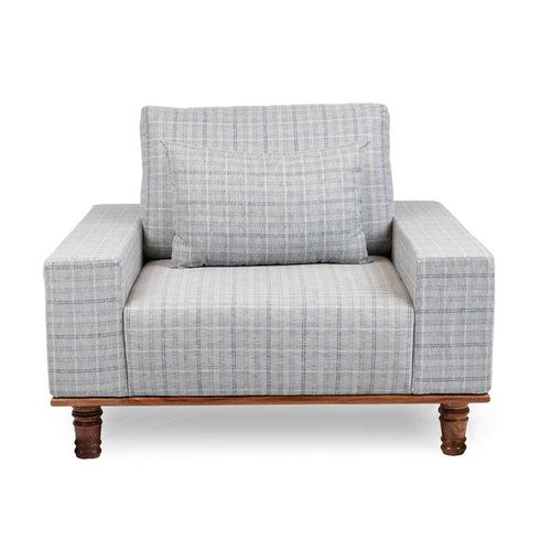 Sergio Large 1 Seater Sofa with Wooden Base