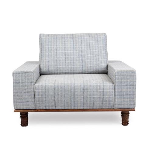 Sergio Large 1 Seater Sofa with Wooden Base