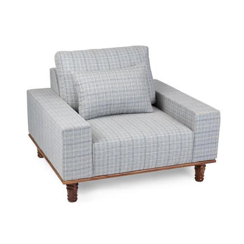 Sergio Large 1 Seater Sofa with Wooden Base