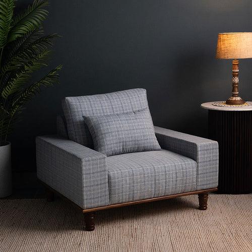 Sergio Large 1 Seater Sofa with Wooden Base