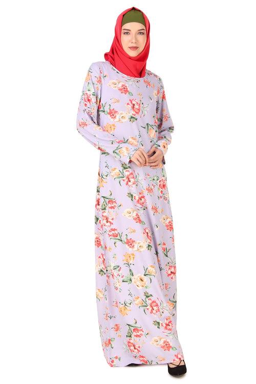 Printed Crepe Abaya AYP-413