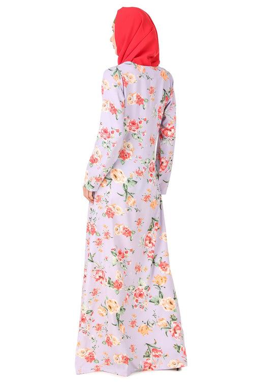 Printed Crepe Abaya AYP-413