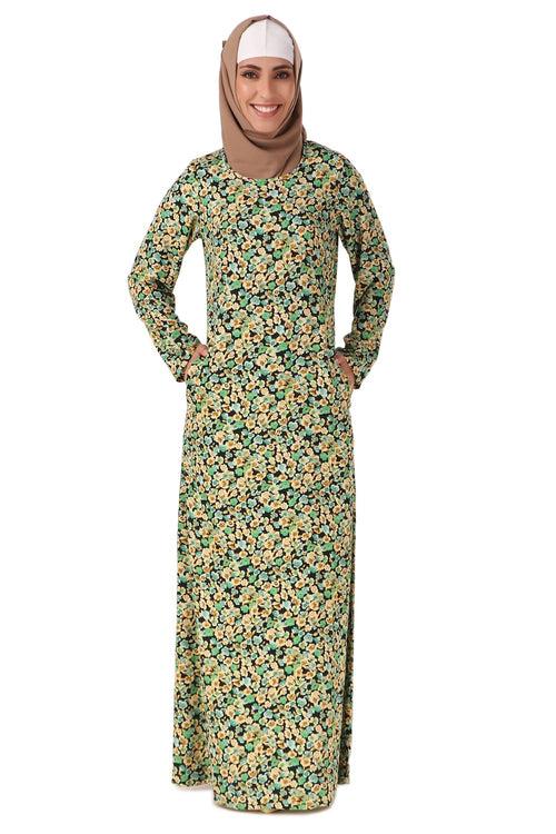 Printed Crepe Abaya AYP-445