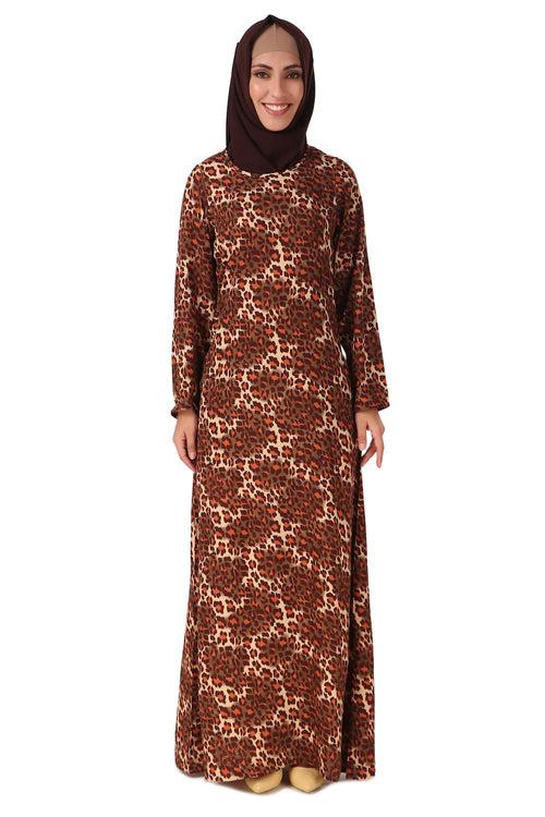 Printed Crepe Abaya AYP-458