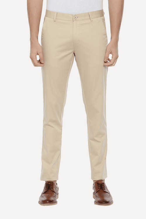 Bronx Chinos -  Light Tan Cotton Lycra Trouser | TR15001