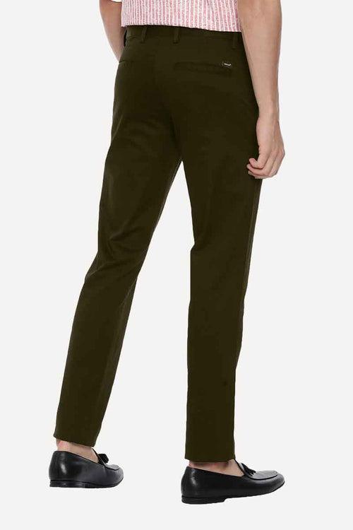 Bronx Chinos -  Dark Brown Cotton Lycra Trouser | TR15004