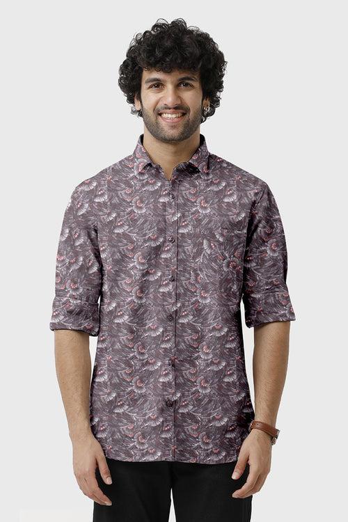 ARISER Miami Poly Viscose Printed Full Sleeve Smart Fit Formal Shirt for Men - 15678