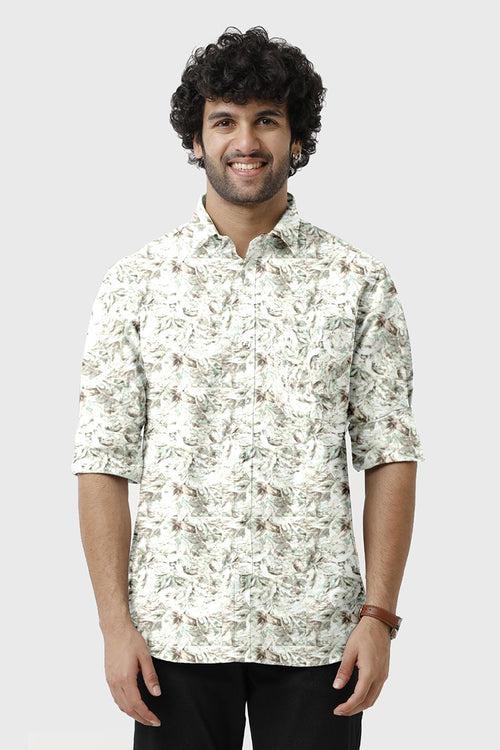 ARISER Miami Poly Viscose Printed Full Sleeve Smart Fit Formal Shirt for Men - 15683