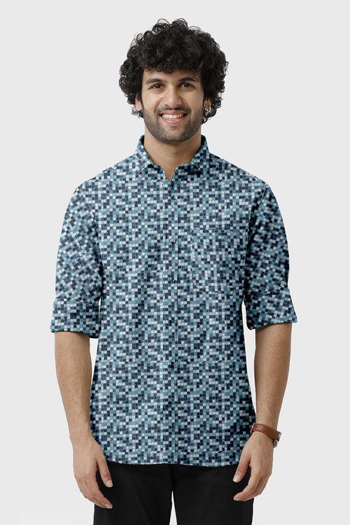 ARISER Miami Poly Viscose Printed Full Sleeve Smart Fit Formal Shirt for Men - 15685