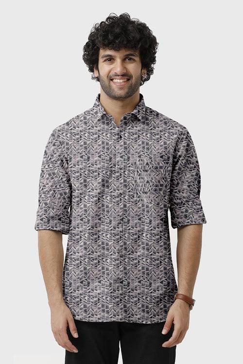 ARISER Miami Poly Viscose Printed Full Sleeve Smart Fit Formal Shirt for Men - 15695
