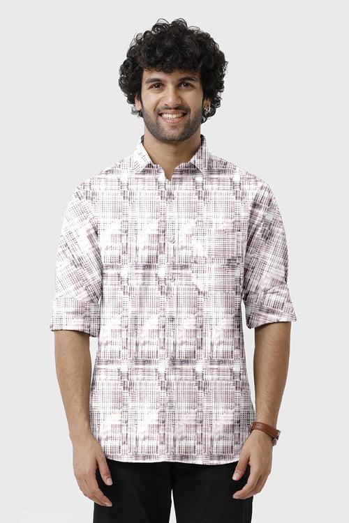 ARISER Miami Poly Viscose Printed Full Sleeve Smart Fit Formal Shirt for Men - 15698