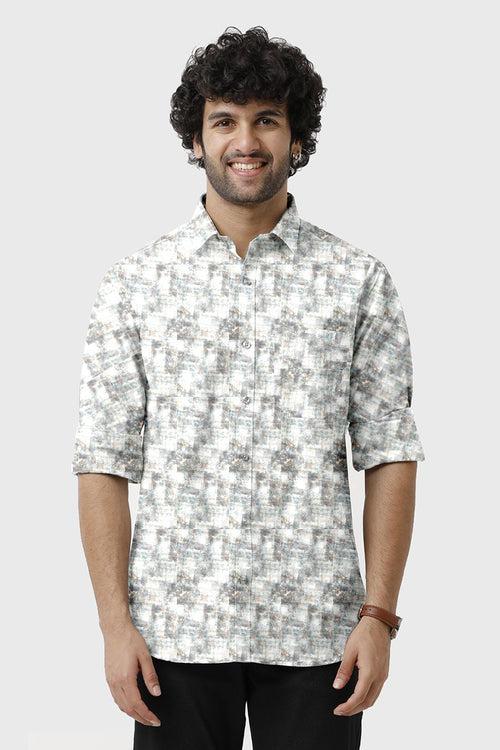 ARISER Miami Poly Viscose Printed Full Sleeve Smart Fit Formal Shirt for Men - 15726