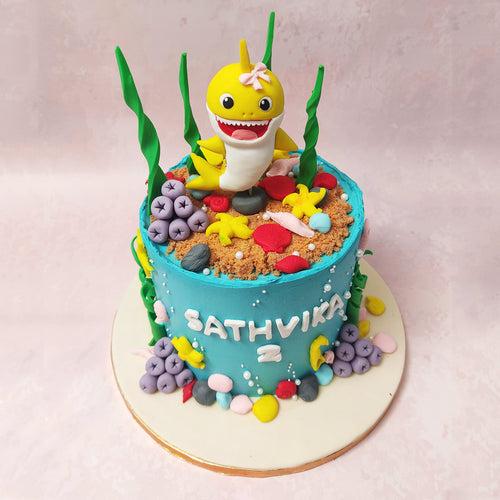 Yellow Baby Shark Cake