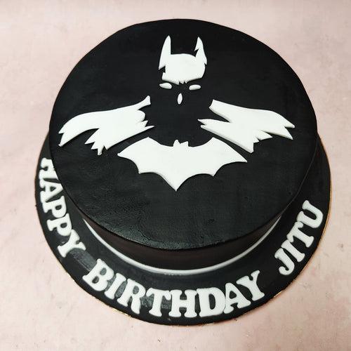 Black and White Batman Cake