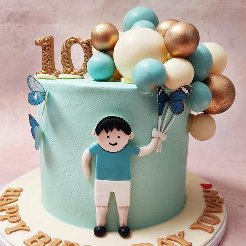 Little Boy and Balloons Cake