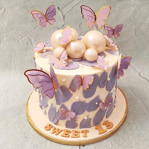 Purple Butterfly Cake