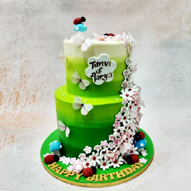 Two Tier Fairy Forest Cake