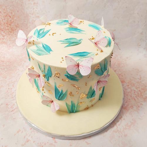 Butterfly Garden Cake