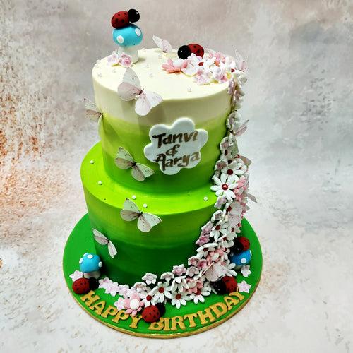 Two Tier Fairy Forest Cake