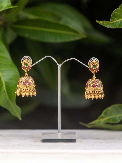 Designer Kempu Jhumka