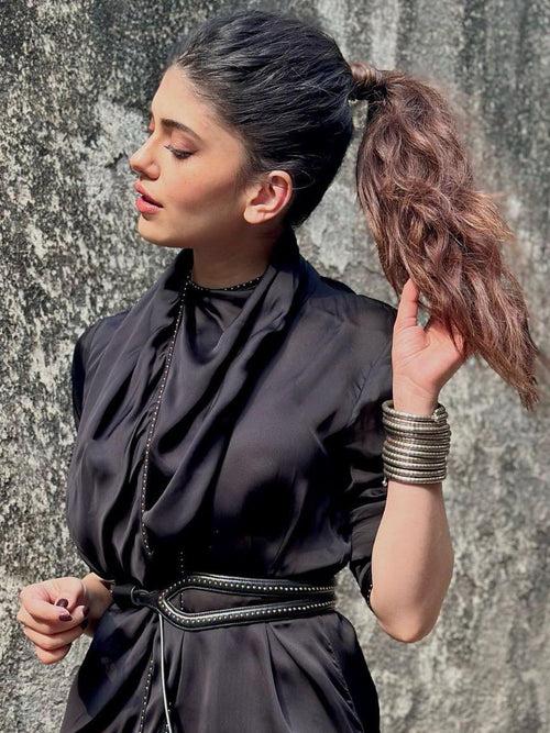 Sanjana Sanghi In Stackable Bracelets Silver