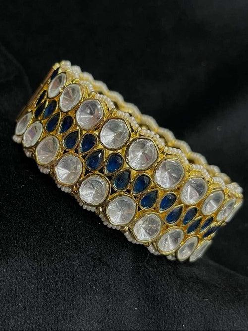 Sapphire Kundan Bangle