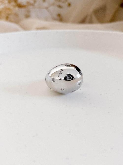 Prajakta Koli In Frida Balls With White Crystals Ring