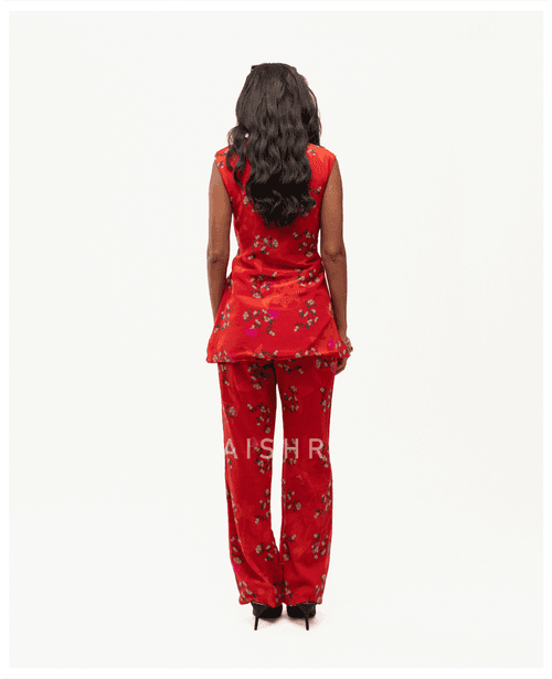 Red Jasmine Co-ord Set