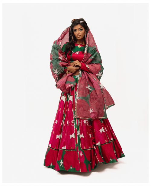 Paneer Rose Lehenga