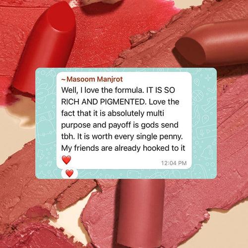 Lumiere Satin Matte Lipstick - Riviera Red