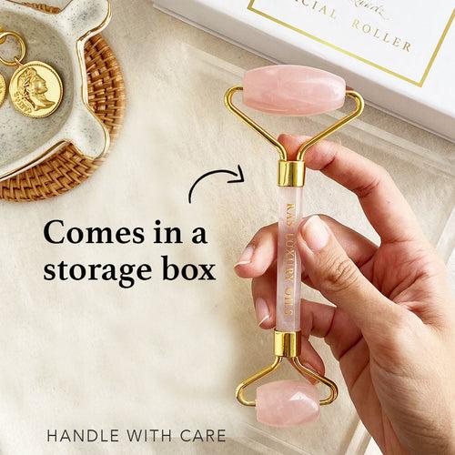 Rose Quartz Face Roller Massage Tool