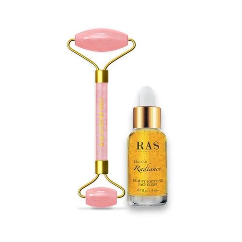 Rose Quartz Face Roller Massage Tool