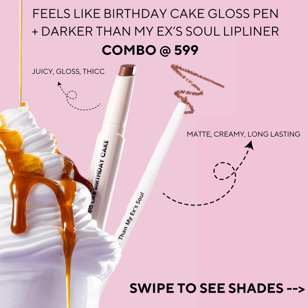 Juicy Gloss Pen + Lip Liner Combo @ 599 | Pick your own shades!